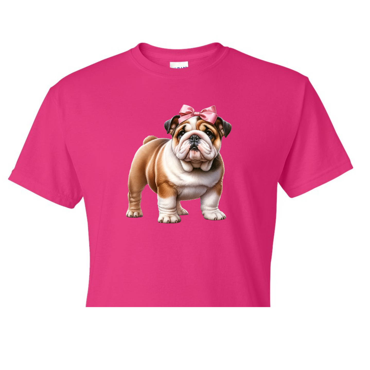 Pink Bow Bulldog Puppy Shirt Order