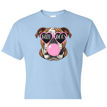 Heart Glasses/Bubble Gum Bulldog Head Shirt Order