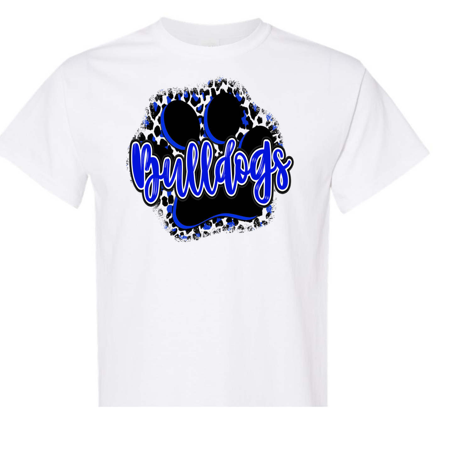 Blue/Black Bulldogs Paw Print Shirt Order