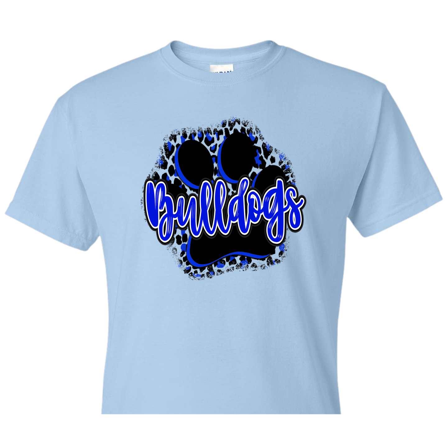 Blue/Black Bulldogs Paw Print Shirt Order