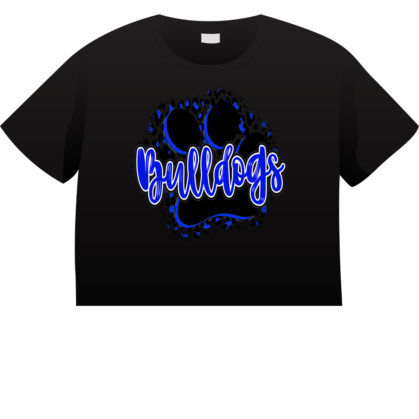 Blue/Black Bulldogs Paw Print Shirt Order