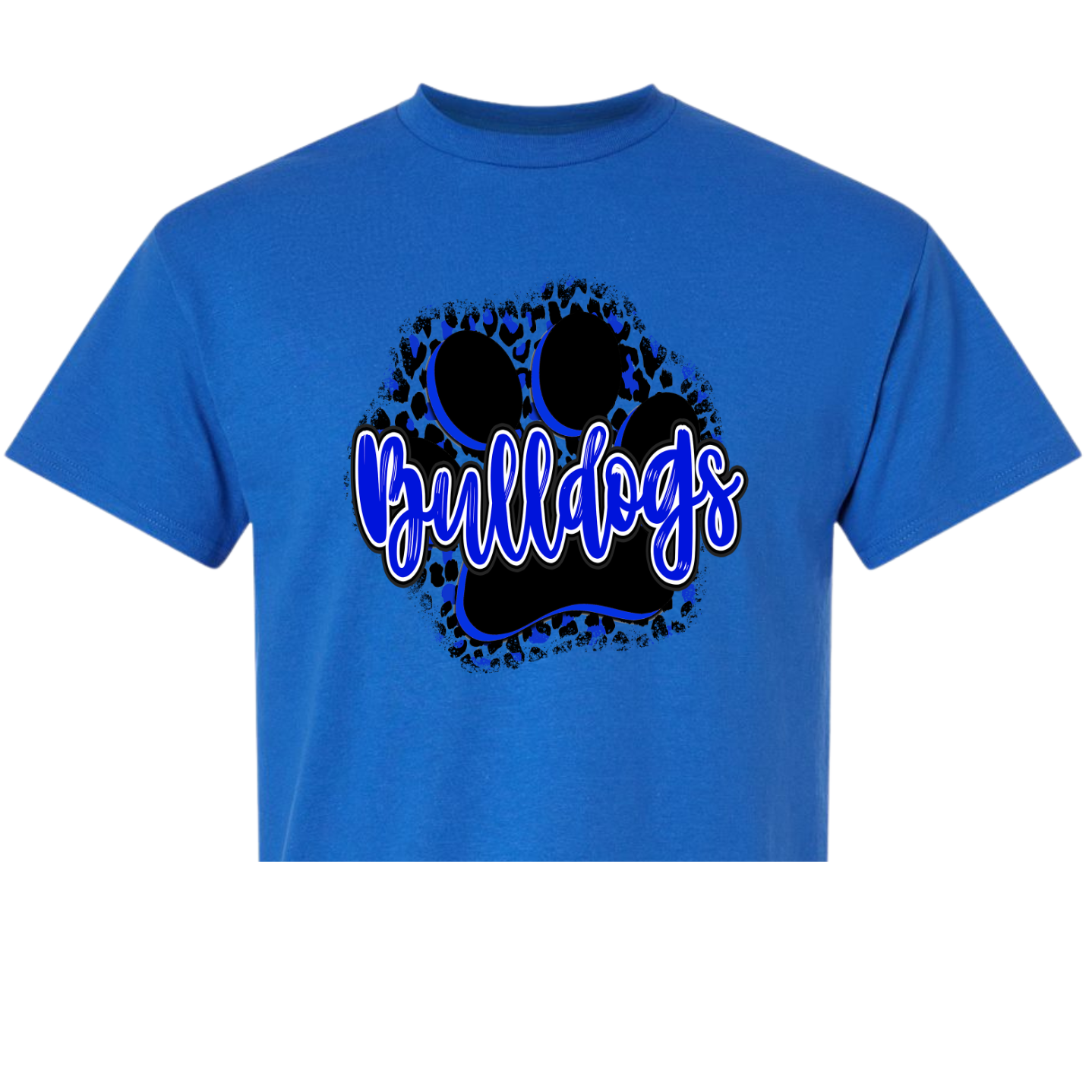 Blue/Black Bulldogs Paw Print Shirt Order