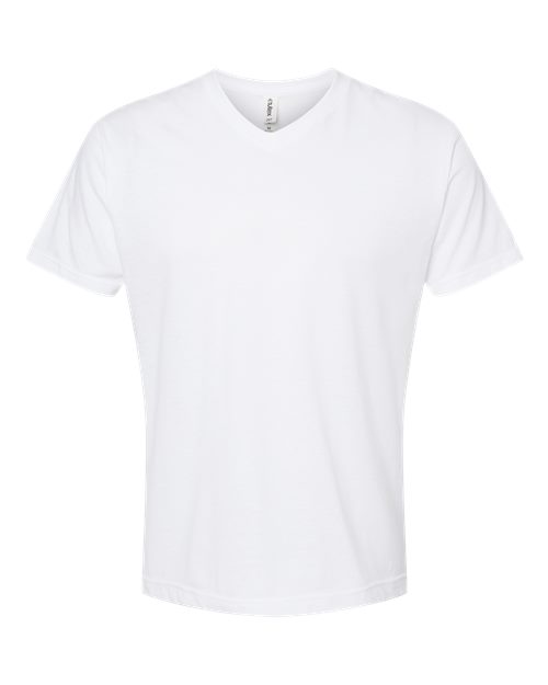 ADULT-Tultex 214-Women's Fine Jersey V-Neck T-Shirt